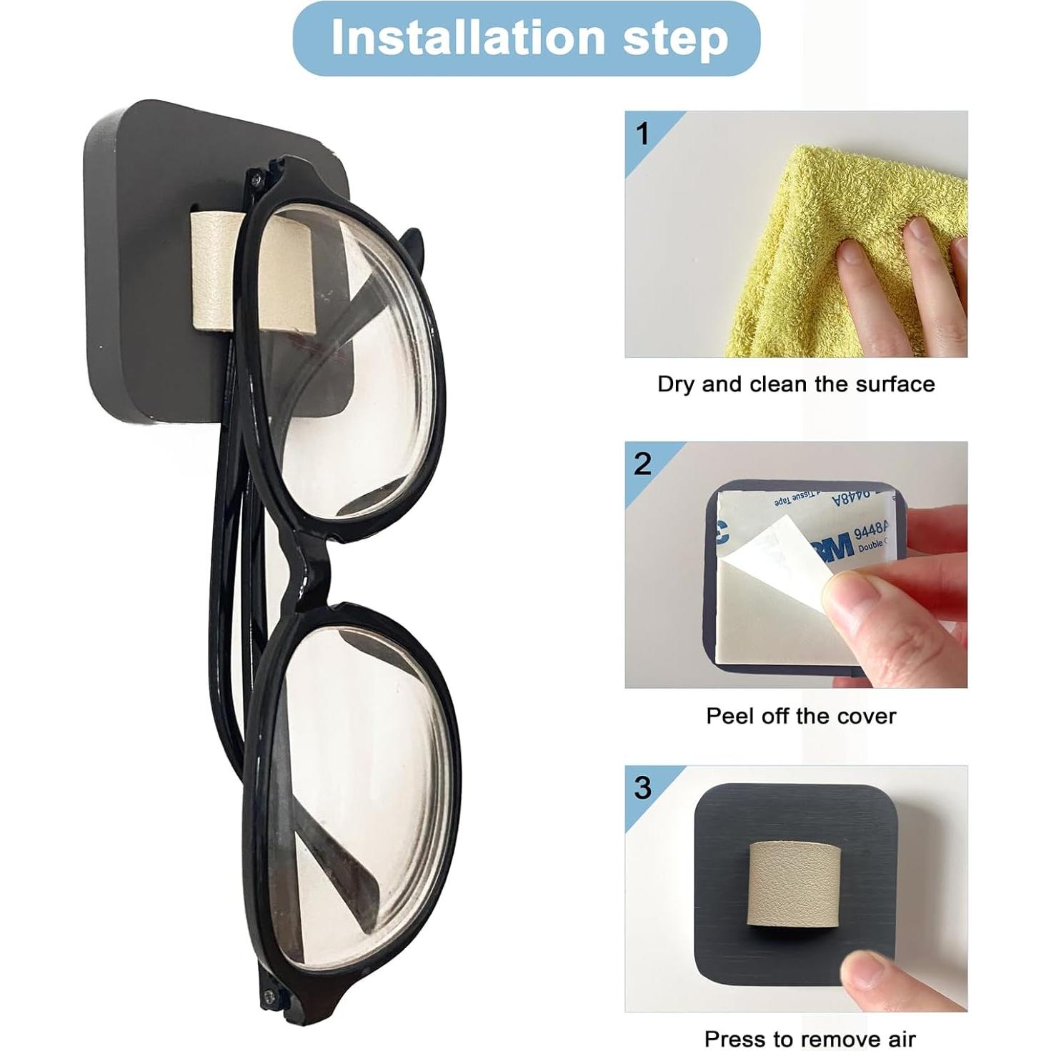 Organizador de Gafas de Sol FINDAMAZE 2 Pcs Corto Gris