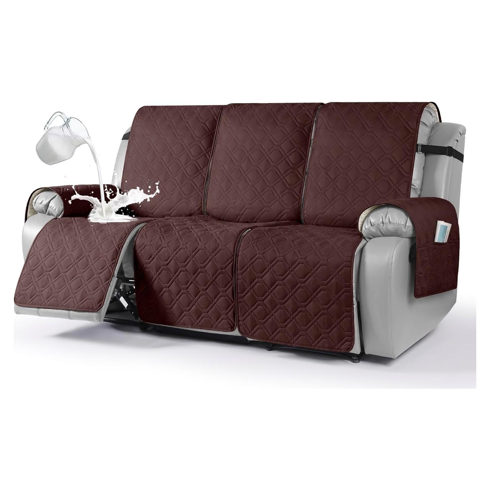 Funda Impermeable para Sofá Recliner VANSOFY 3 Plazas Café