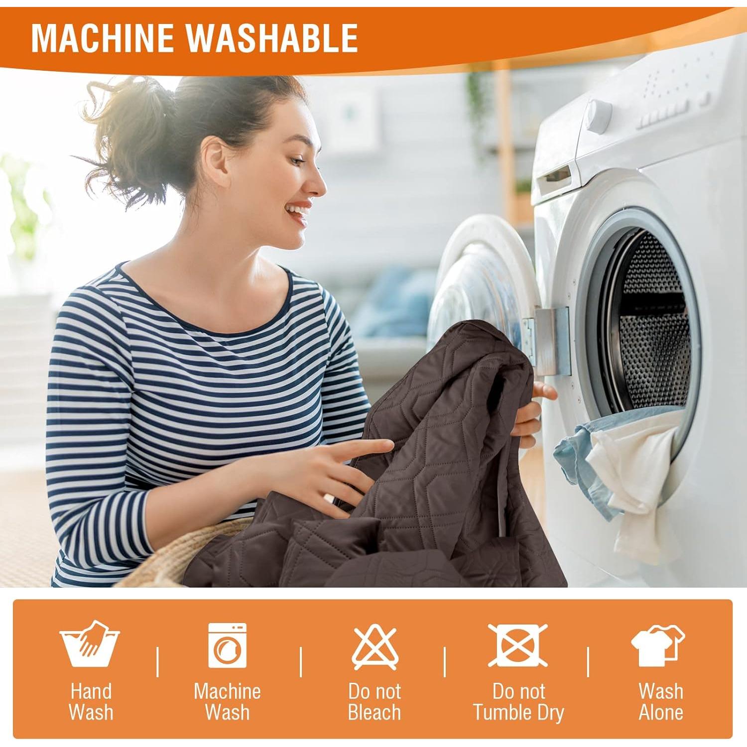 Funda Impermeable para Sofá Recliner VANSOFY 2 Plazas Chocolate