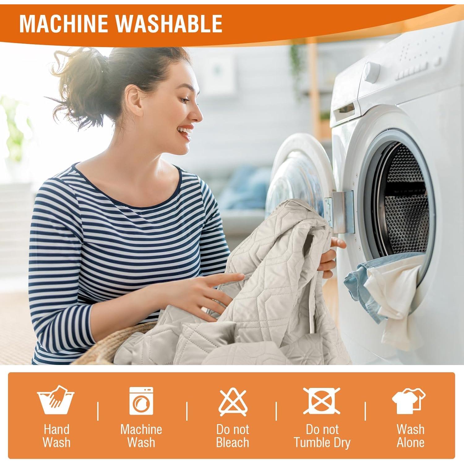 Funda Impermeable para Sofá Recliner VANSOFY 3 Plazas Beige