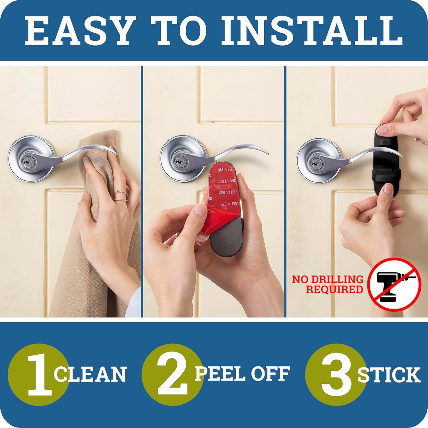 Bloqueo de Palanca de Puerta Wappa Baby - 3 Piezas Negro