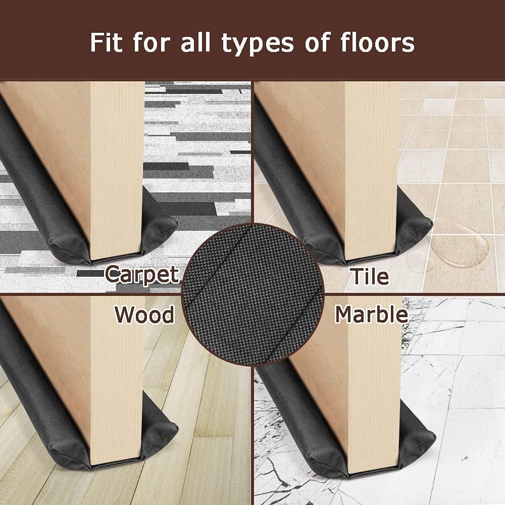 Tapón de puerta Efoxcity ajustable 30-36" negro aislamiento