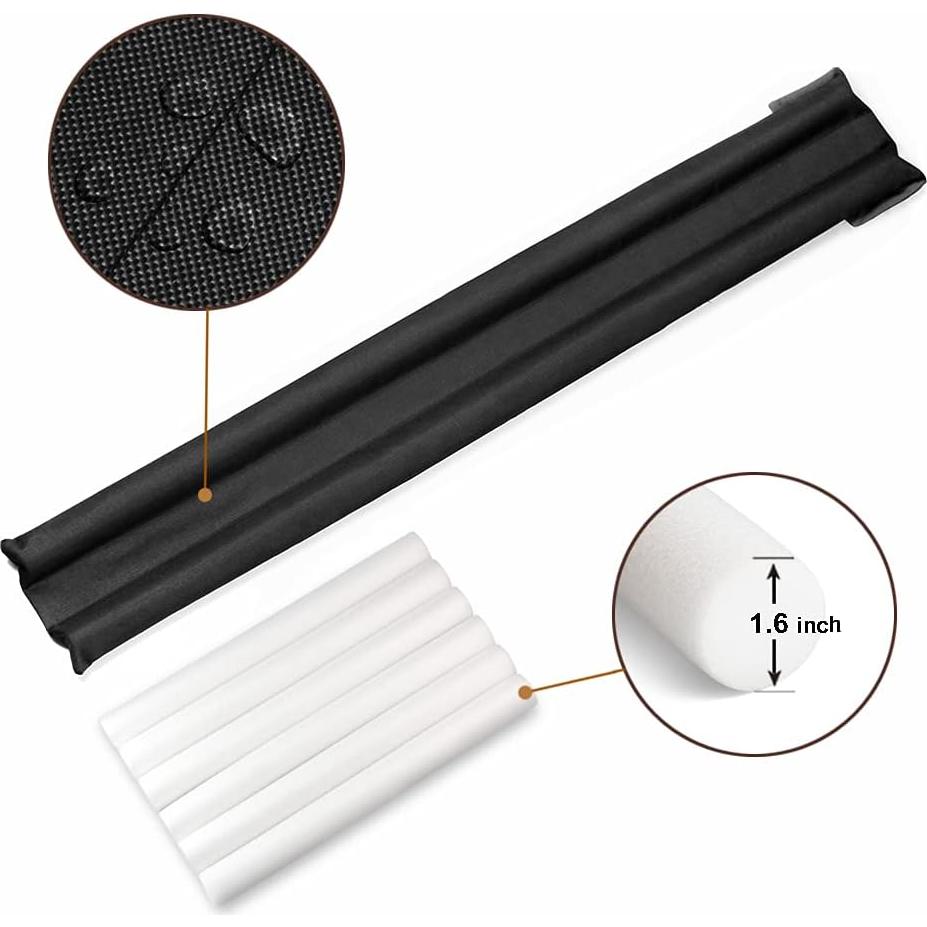 Tapón de puerta Efoxcity ajustable 30-36" negro aislamiento