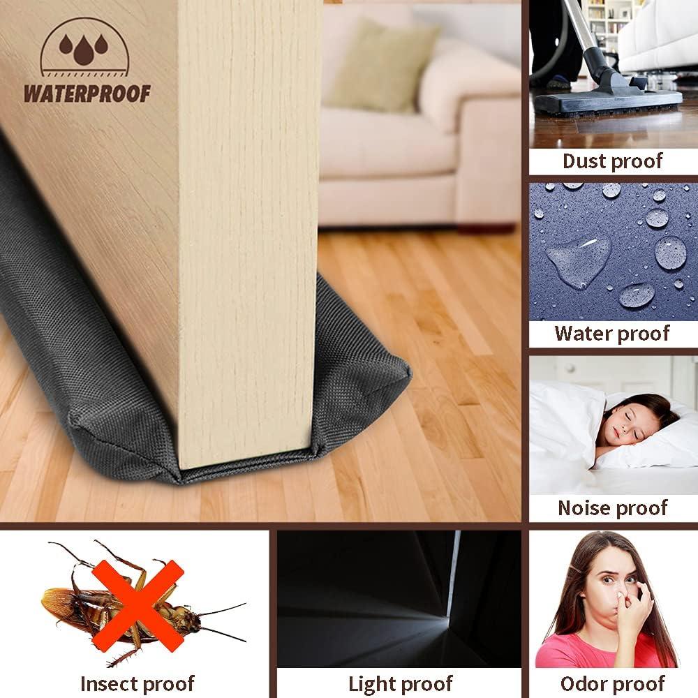 Tapón de puerta Efoxcity ajustable 30-36" negro aislamiento