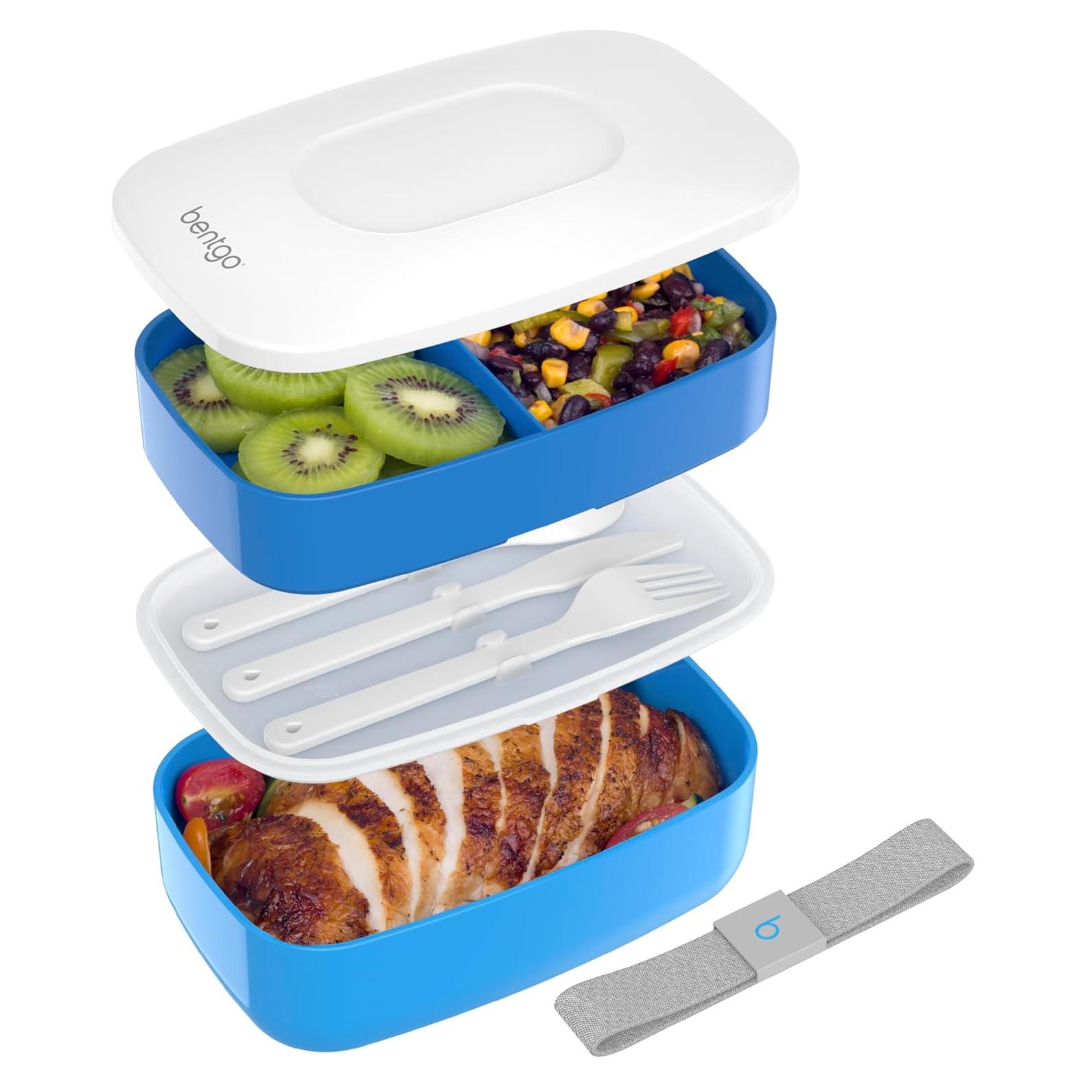 Bentgo Classic - Caja Bento Apilable 3 Compartimentos Azul