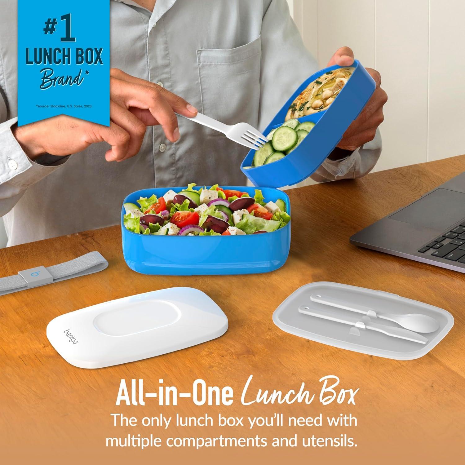 Bentgo Classic - Caja Bento Apilable 3 Compartimentos Azul