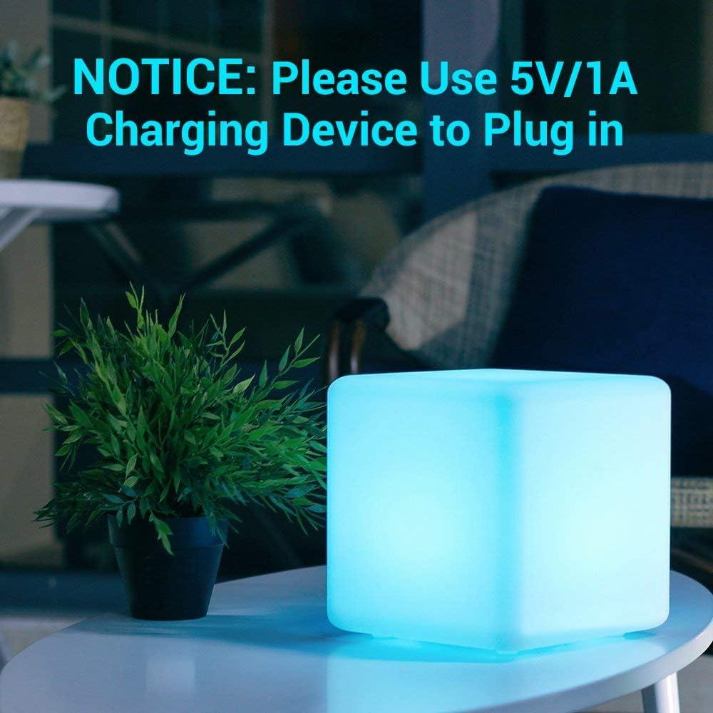 Lámpara Cubo LED LOFTEK 10 cm RGB 16 Colores Control Remoto