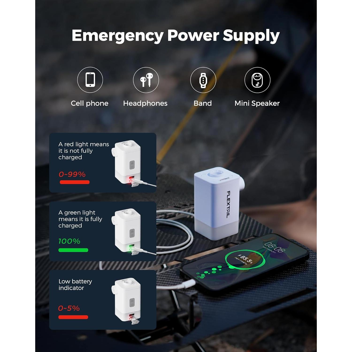 Bomba de Aire Eléctrica FLEXTAILGEAR MP2PLUS 4.5kPa 300L/min