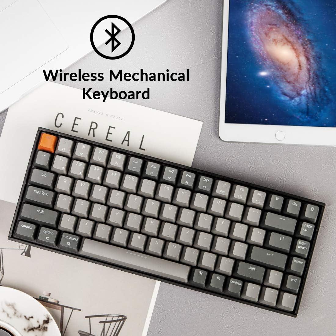 Teclado Mecánico Inalámbrico Keychron K2 Marrón 75% LED Blanco
