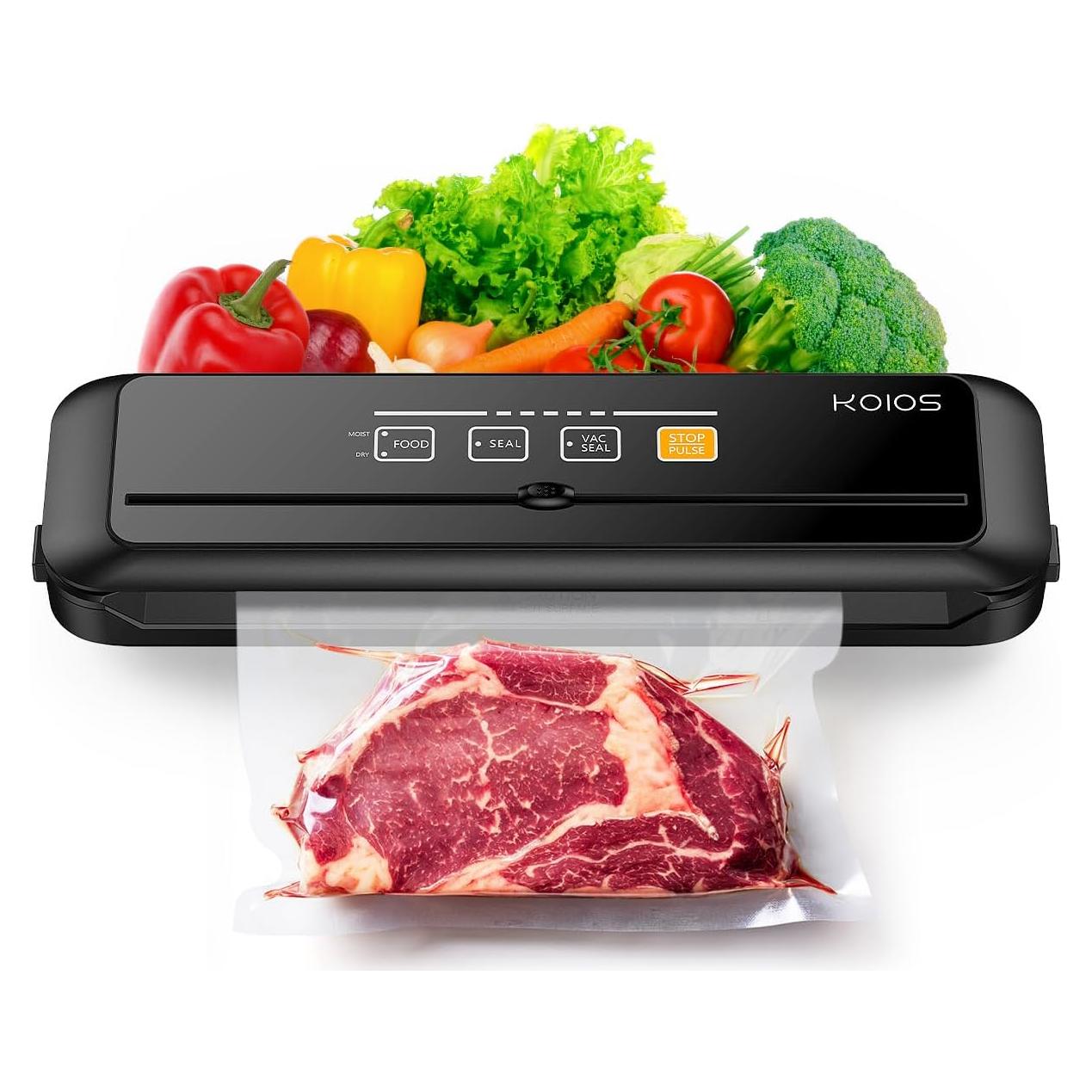 Máquina Selladora al Vacío KOIOS VS6621 Automática 110W Negra