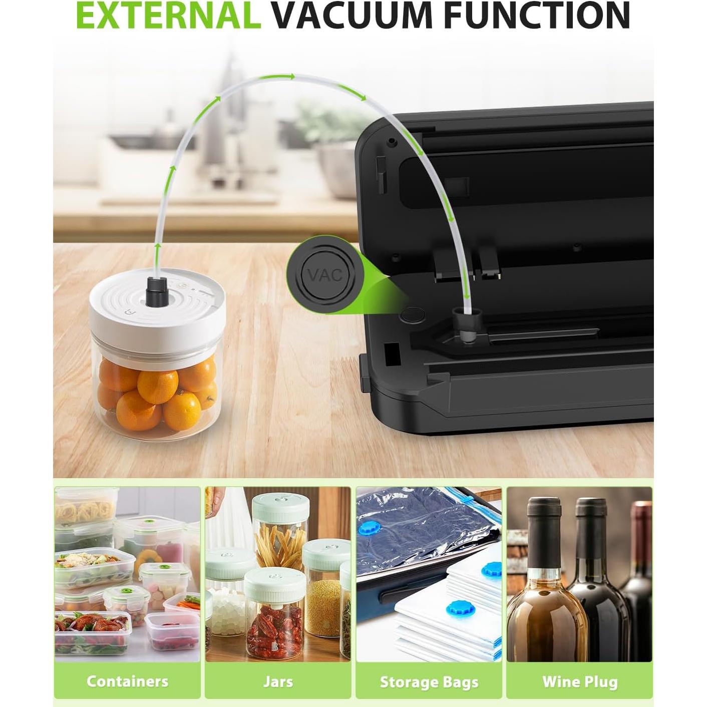 Máquina Selladora al Vacío KOIOS VS6621 Automática 110W Negra