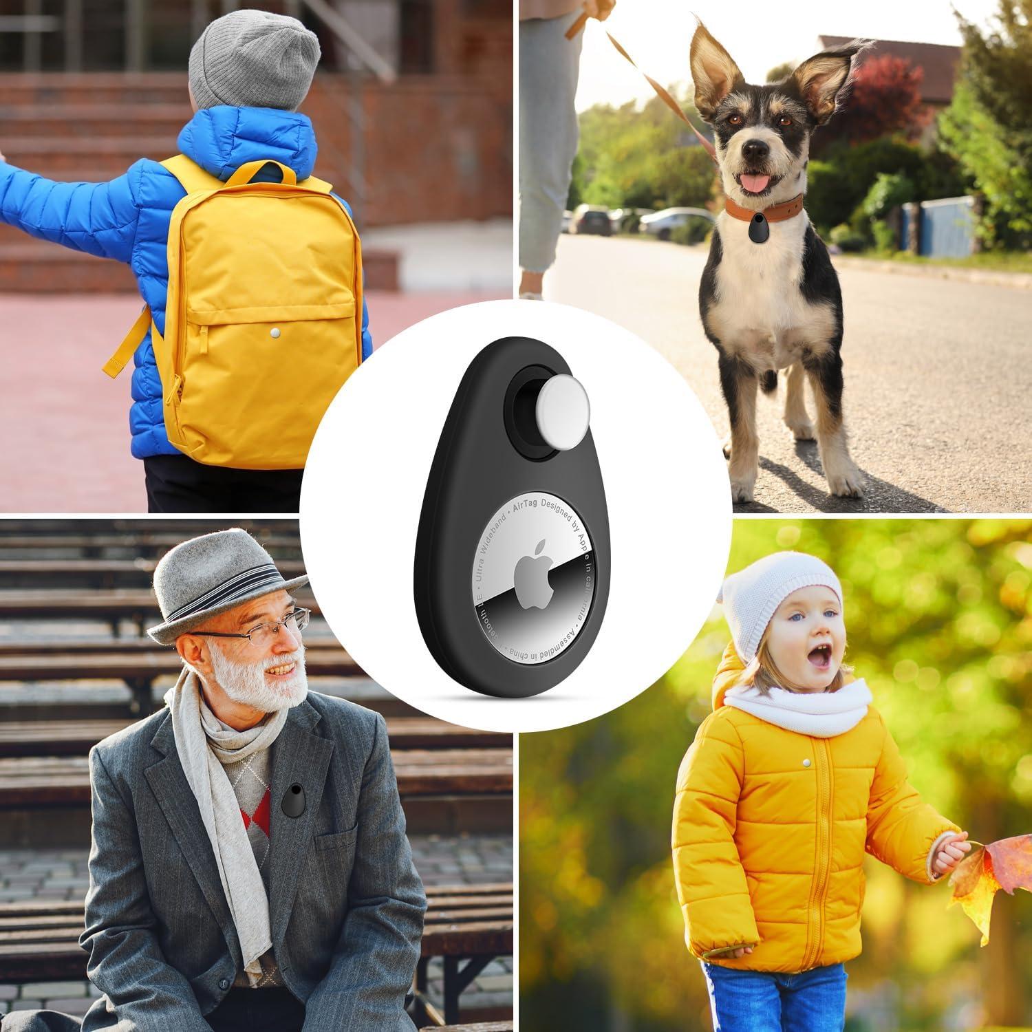 Funda Silicona AirTag Oculta JUCONU 2 Pack Negro Antirrobo