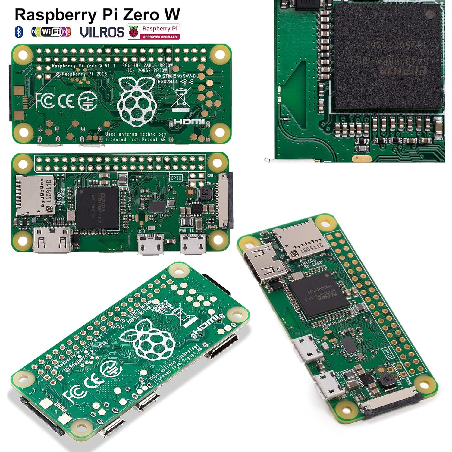 Kit de Inicio Raspberry Pi Zero W Vilros - Caja Negra 7 Piezas