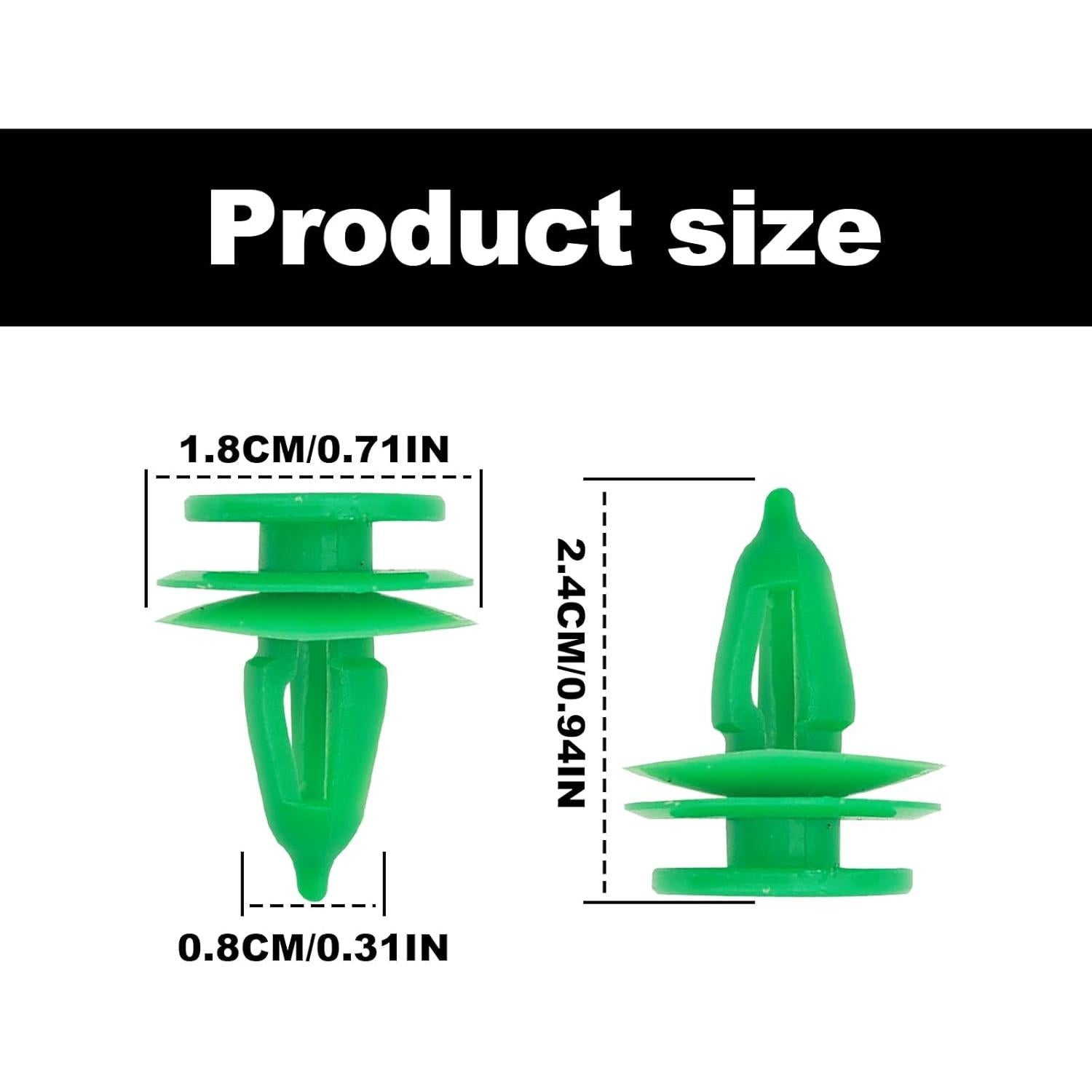 100 Clips de Retención 8mm TOPCNOEM para Chrysler y Dodge