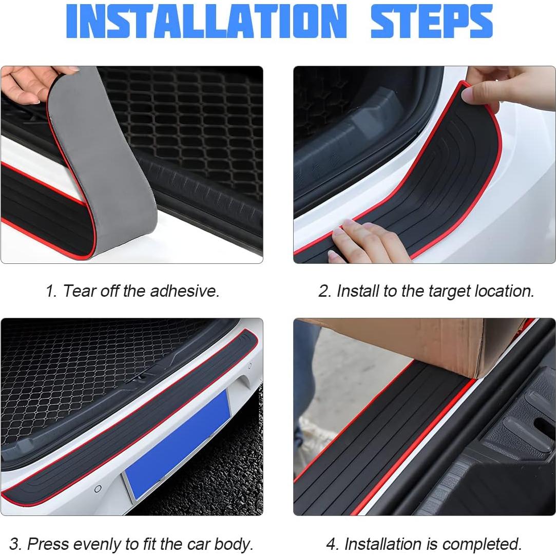 Protector de Parachoques Trasero XINLIYA Universal Negro 90 cm