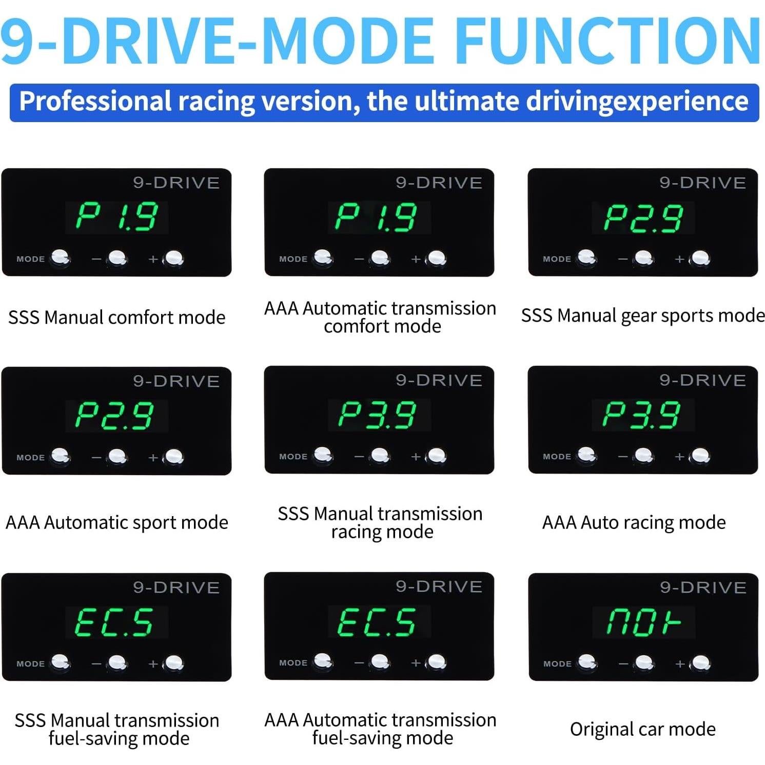 Controlador de Acelerador Electrónico YIBEICO 805 - 9 Modos