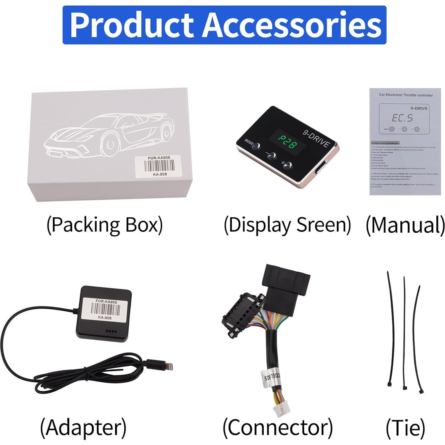 Controlador de Acelerador Electrónico YIBEICO 805 - 9 Modos