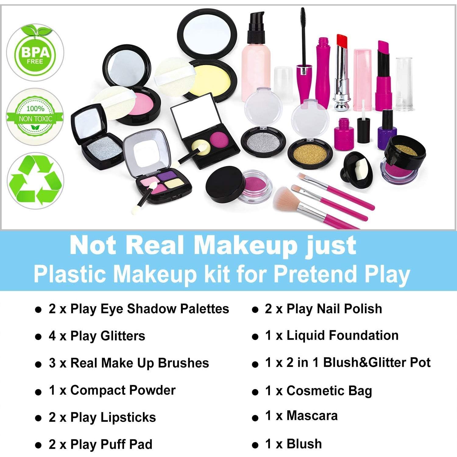 Kit de Maquillaje de Juego TEPSMIGO para Niñas - 14.99x7.87x5.08cm