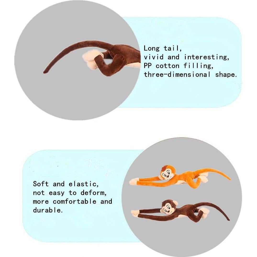 Mono de Peluche Colgante Zhidiloveyou 68.58cm Marrón Oscuro