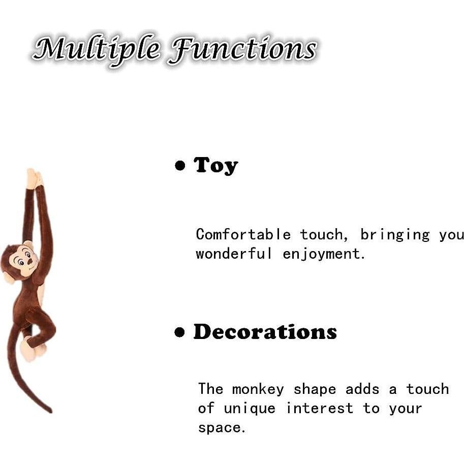 Mono de Peluche Colgante Zhidiloveyou 68.58cm Marrón Oscuro