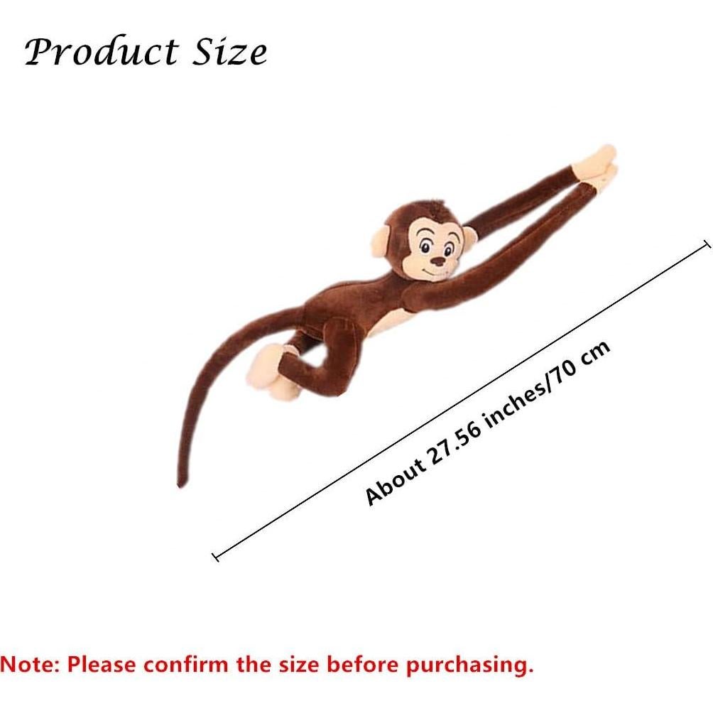Mono de Peluche Colgante Zhidiloveyou 68.58cm Marrón Oscuro