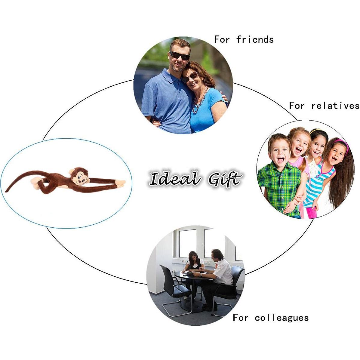 Mono de Peluche Colgante Zhidiloveyou 68.58cm Marrón Oscuro