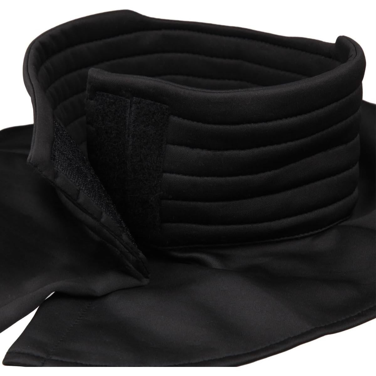 Sello de Cuello Acanalado Neopreno Negro para Cosplay