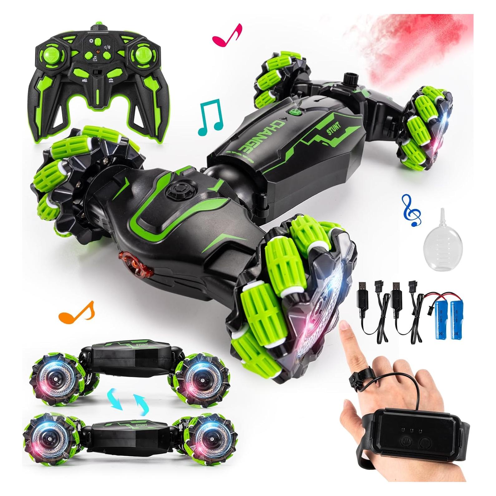 Coche RC 4WD TADOZIC Verde con Sensor de Gestos y Acrobacias