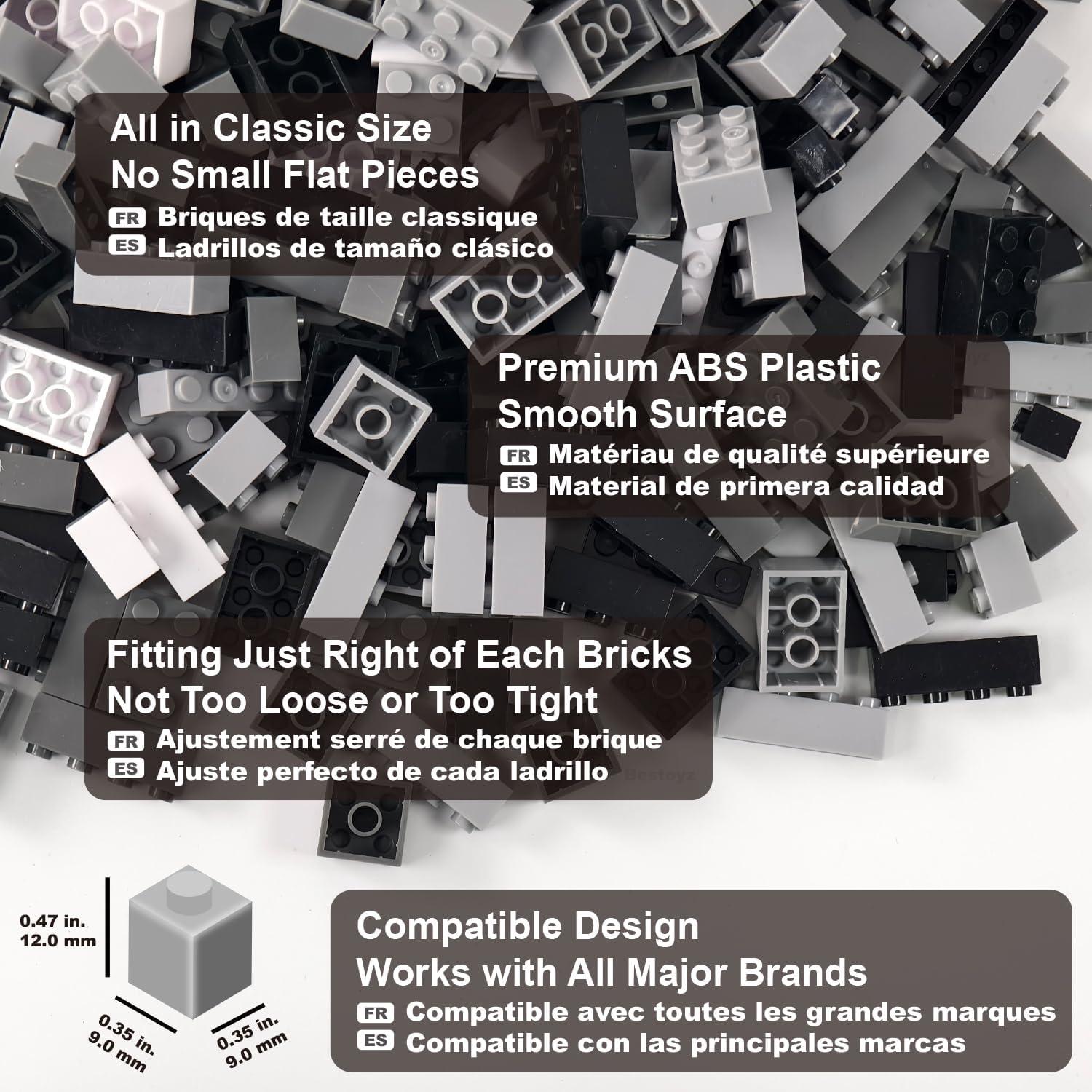 Bloques de Construcción 1000 Piezas 4 Colores para Niños