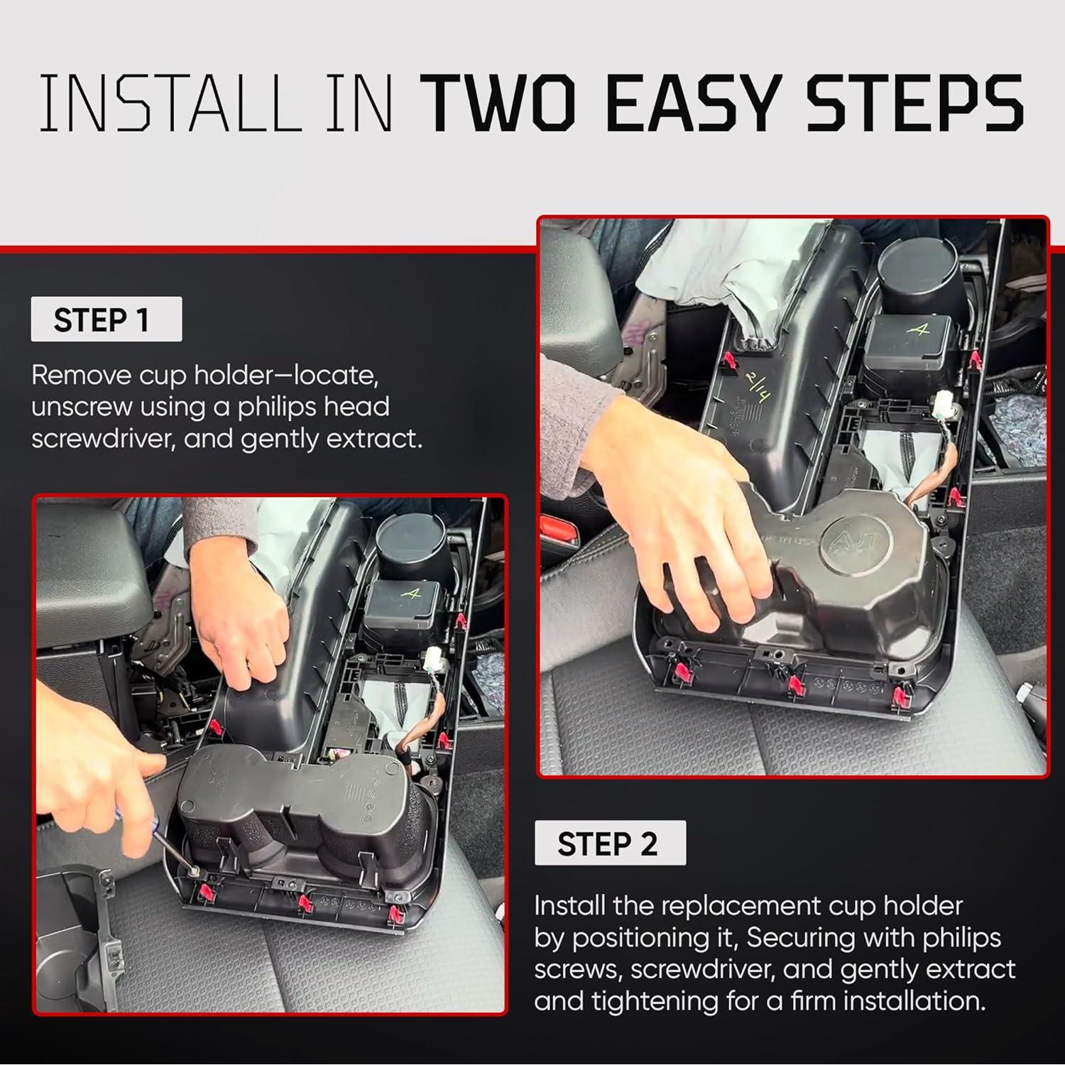 Soporte de Taza AJT Design para Toyota Tacoma 2016-2023