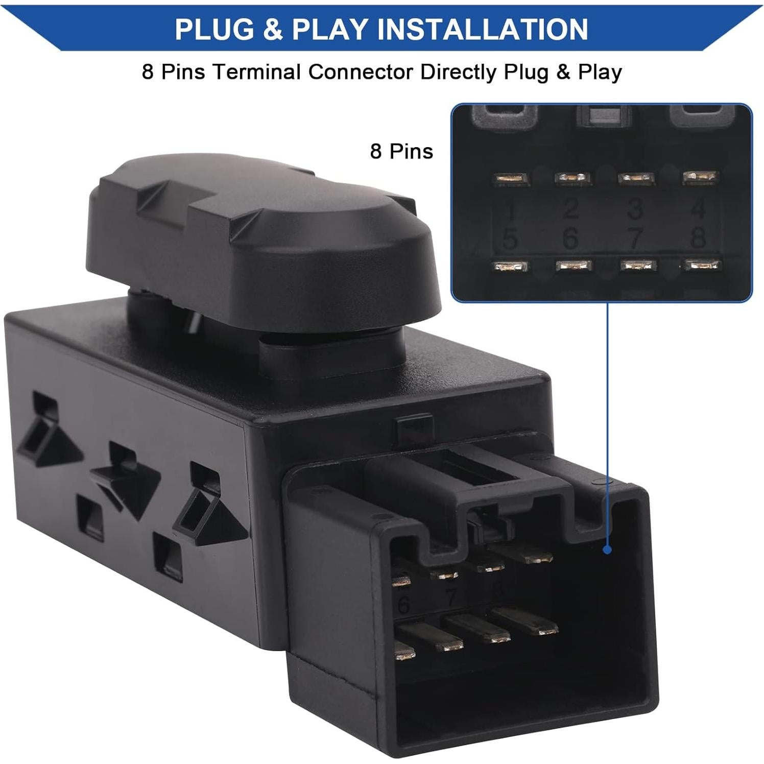 Interruptor de Asiento Eléctrico Obaee 6 Vías Compatible Ford