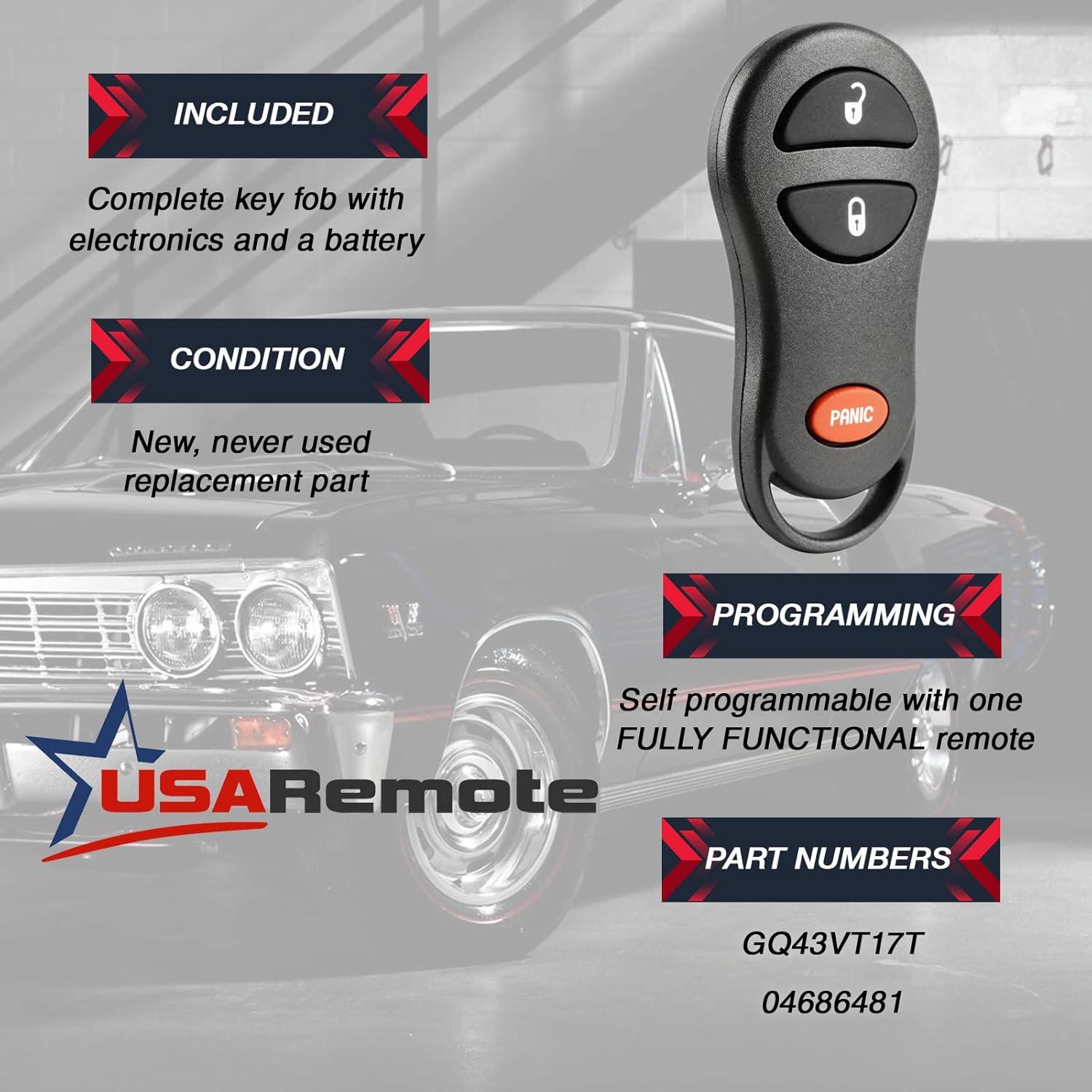 Llave control remoto Chrysler Dodge Plymouth 1999-2005