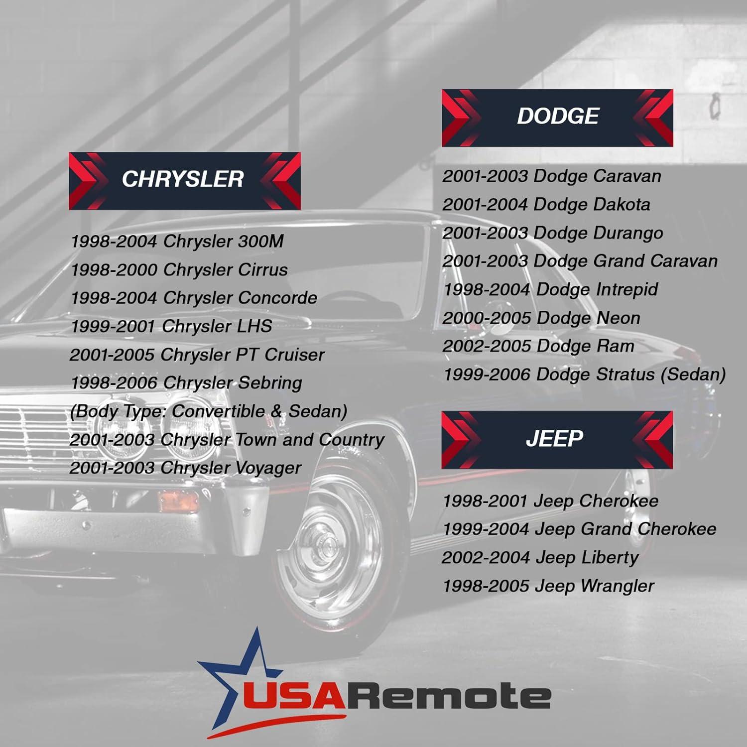 Llave control remoto Chrysler Dodge Plymouth 1999-2005