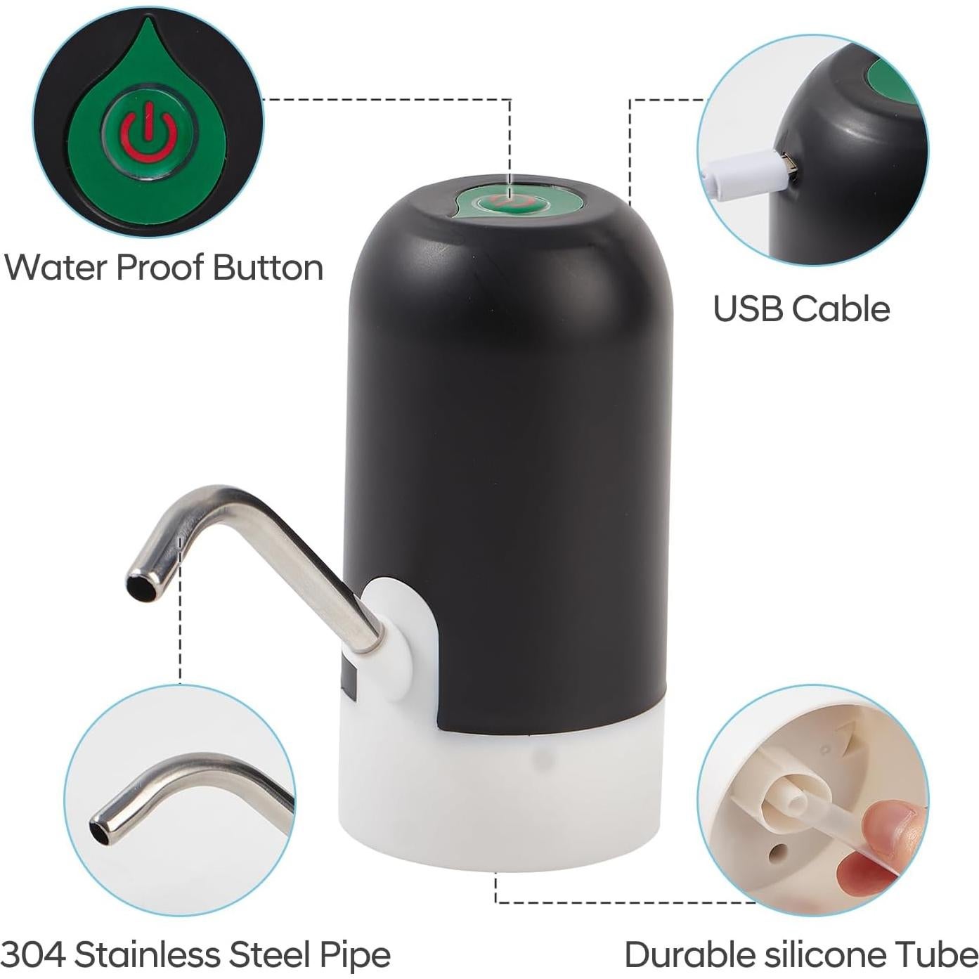 Bomba de Agua Portátil para Mesa de Juego KEEMANMAN - Negro