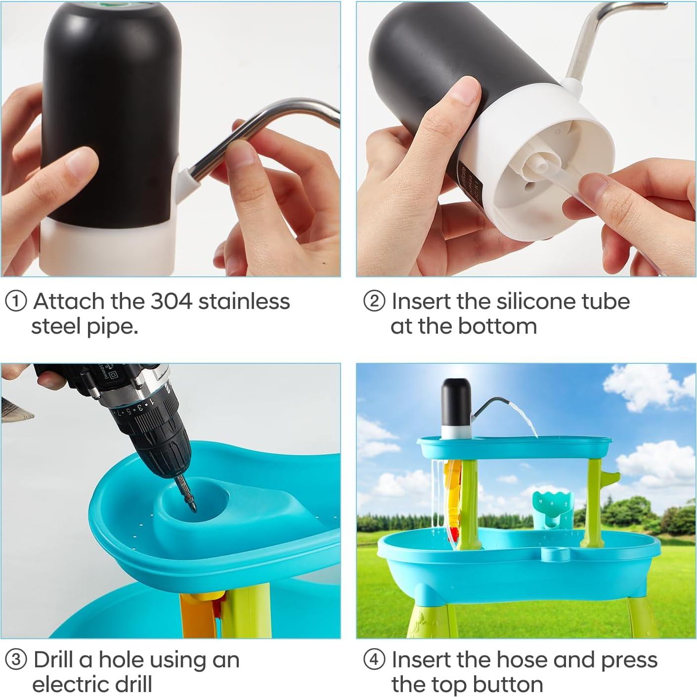 Bomba de Agua Portátil para Mesa de Juego KEEMANMAN - Negro