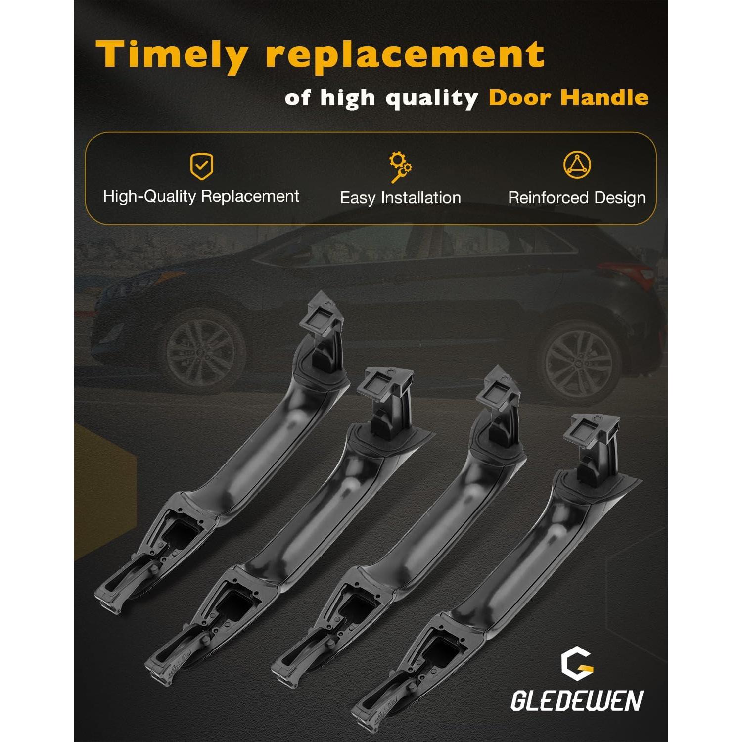 Juego de Manijas de Puerta Exterior Gledewen para Hyundai Elantra 2011-2016