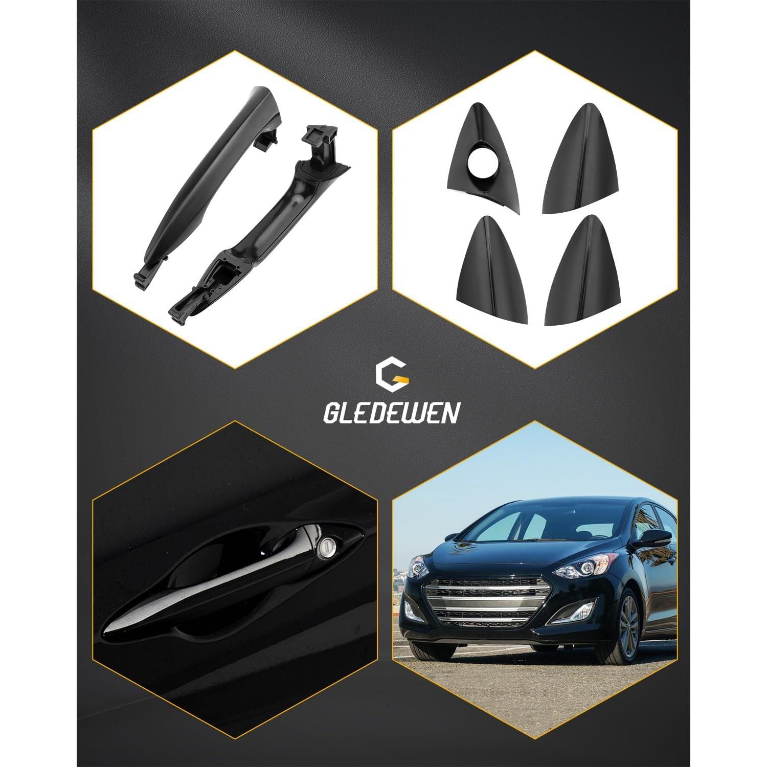 Juego de Manijas de Puerta Exterior Gledewen para Hyundai Elantra 2011-2016