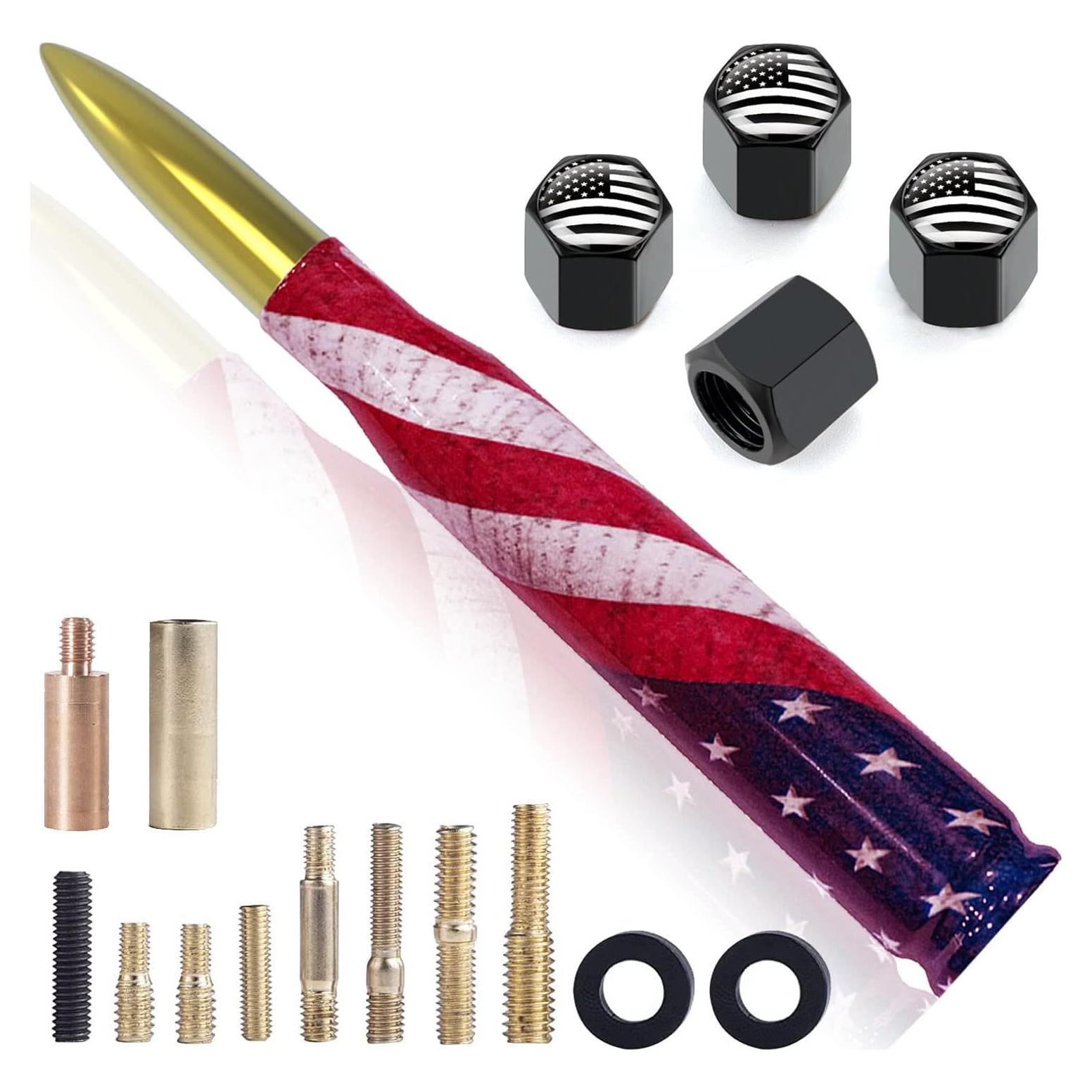 Antena Corta Universal Engirette Dorada 13.97 cm para Camiones