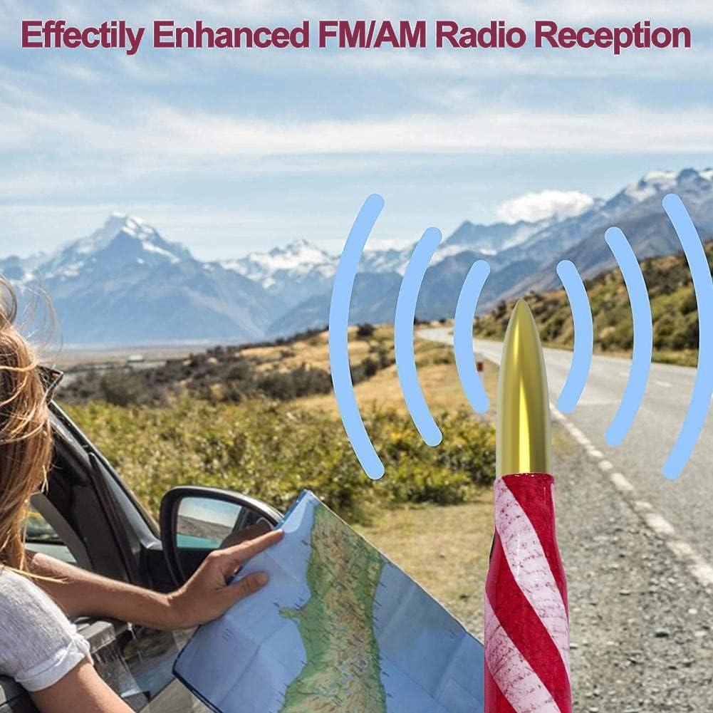 Antena Corta Universal Engirette Dorada 13.97 cm para Camiones