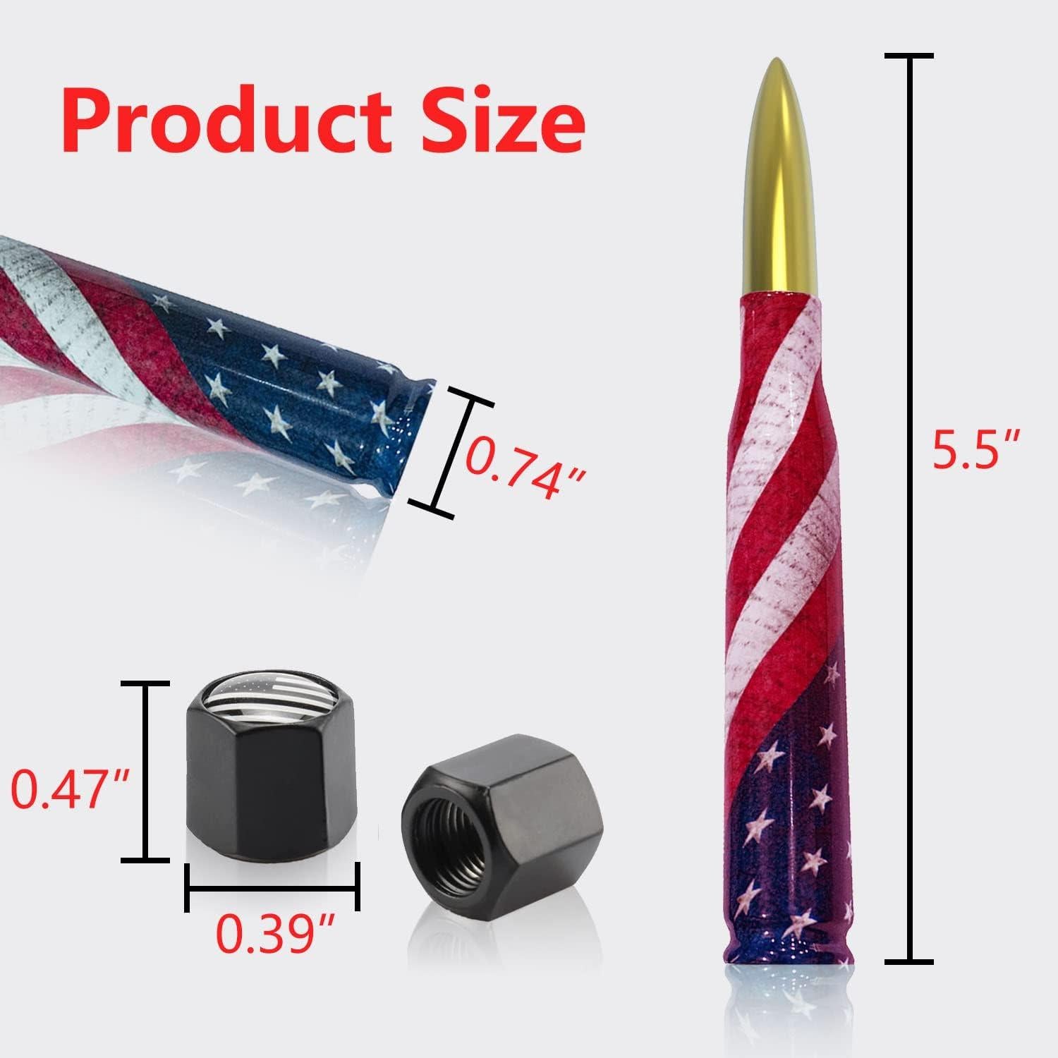 Antena Corta Universal Engirette Dorada 13.97 cm para Camiones