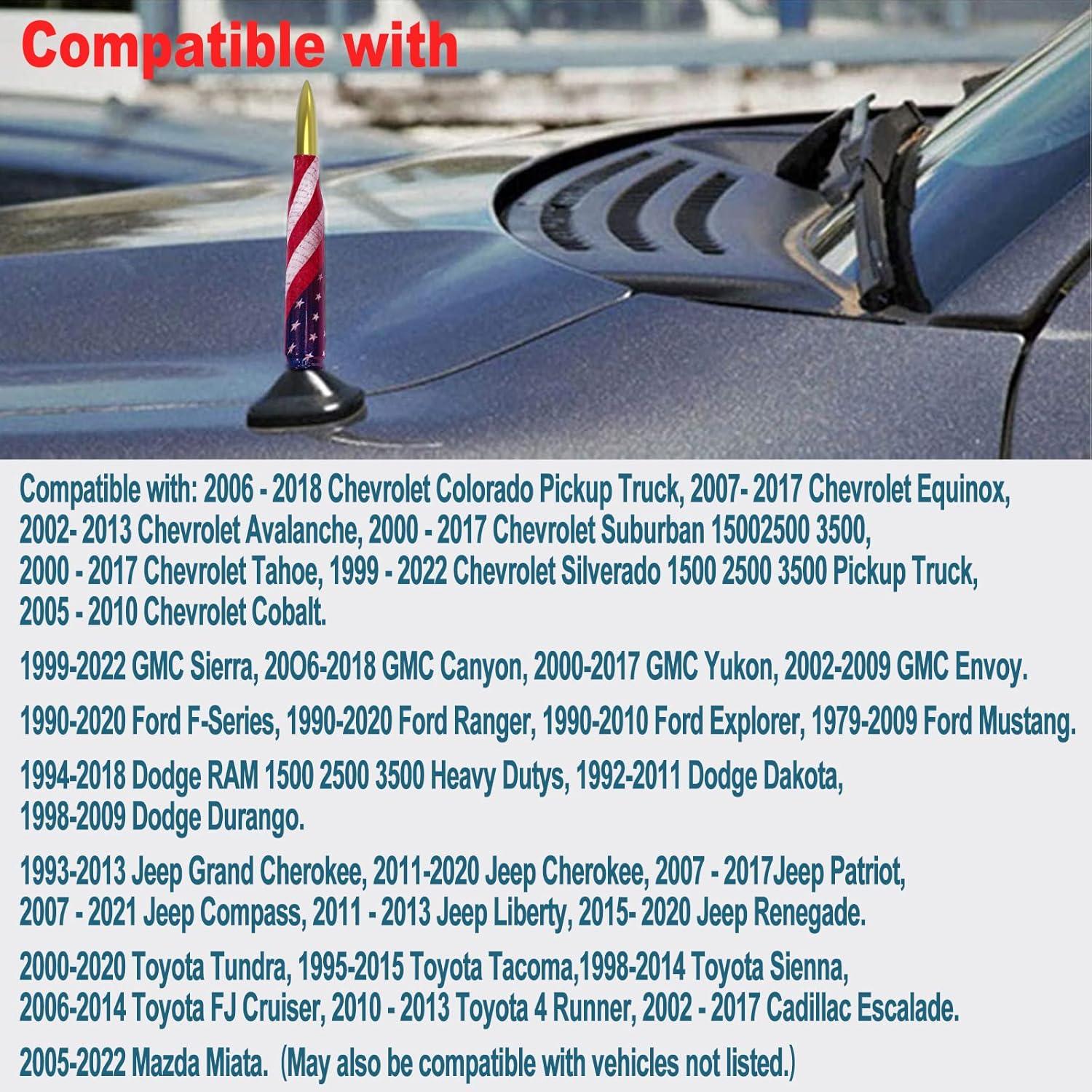 Antena Corta Universal Engirette Dorada 13.97 cm para Camiones