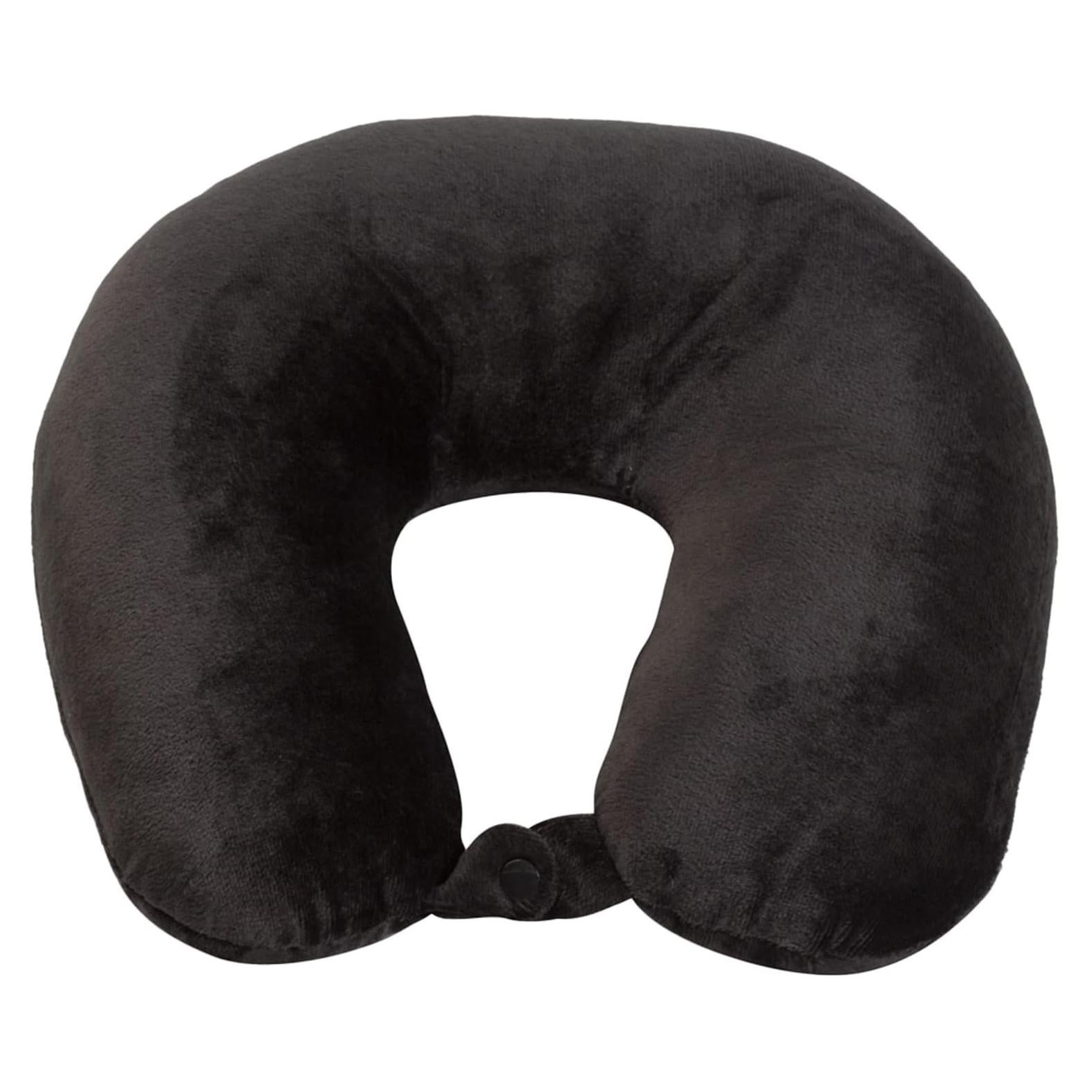 Almohada de Cuello Microfibra Wolf Essentials Negra 30x10 cm