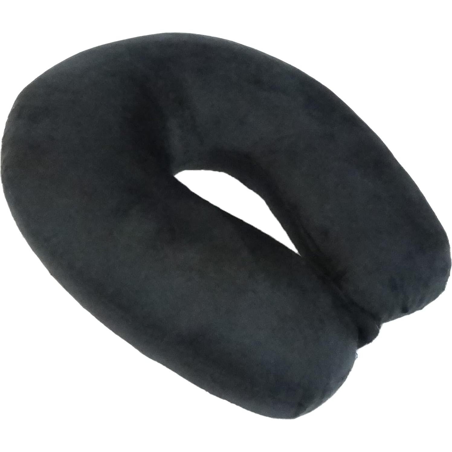 Almohada de Cuello Microfibra Wolf Essentials Negra 30x10 cm