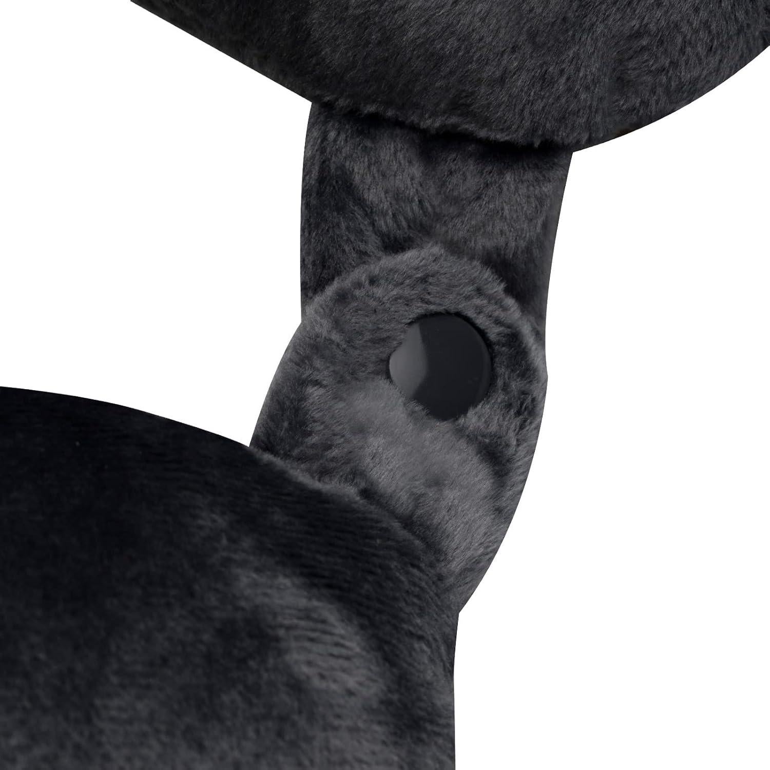 Almohada de Cuello Microfibra Wolf Essentials Negra 30x10 cm