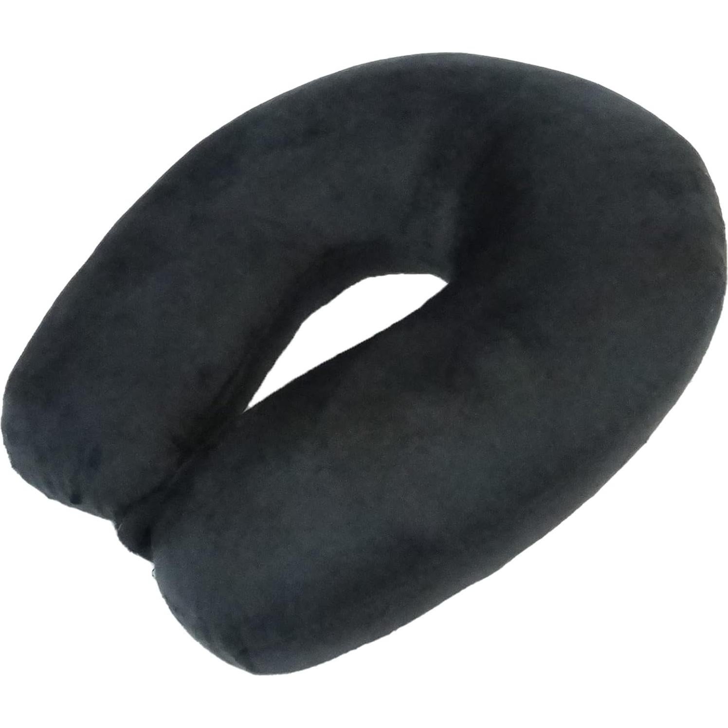 Almohada de Cuello Microfibra Wolf Essentials Negra 30x10 cm