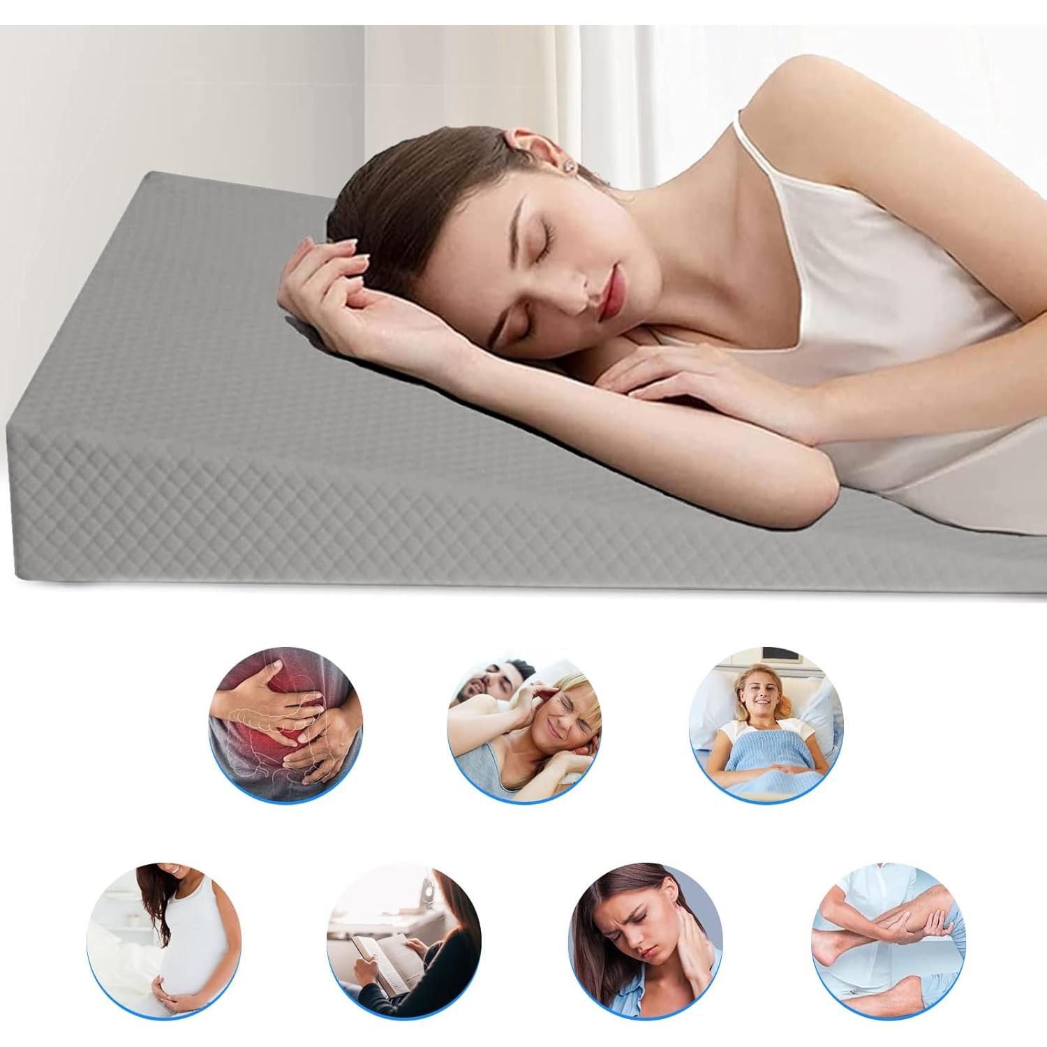 Cojín en cuña ergonómico XINSURUJIAN para rodilla y lectura - Gris