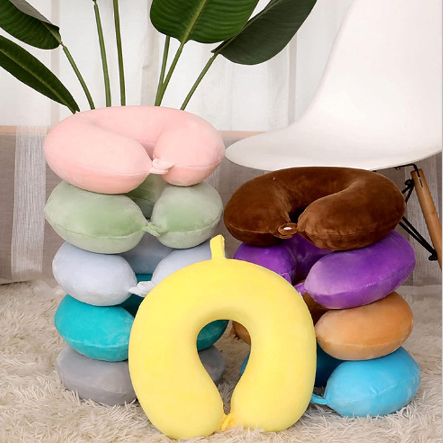 Almohada de viaje DUANY STORE Espuma de memoria Negra 30x28cm