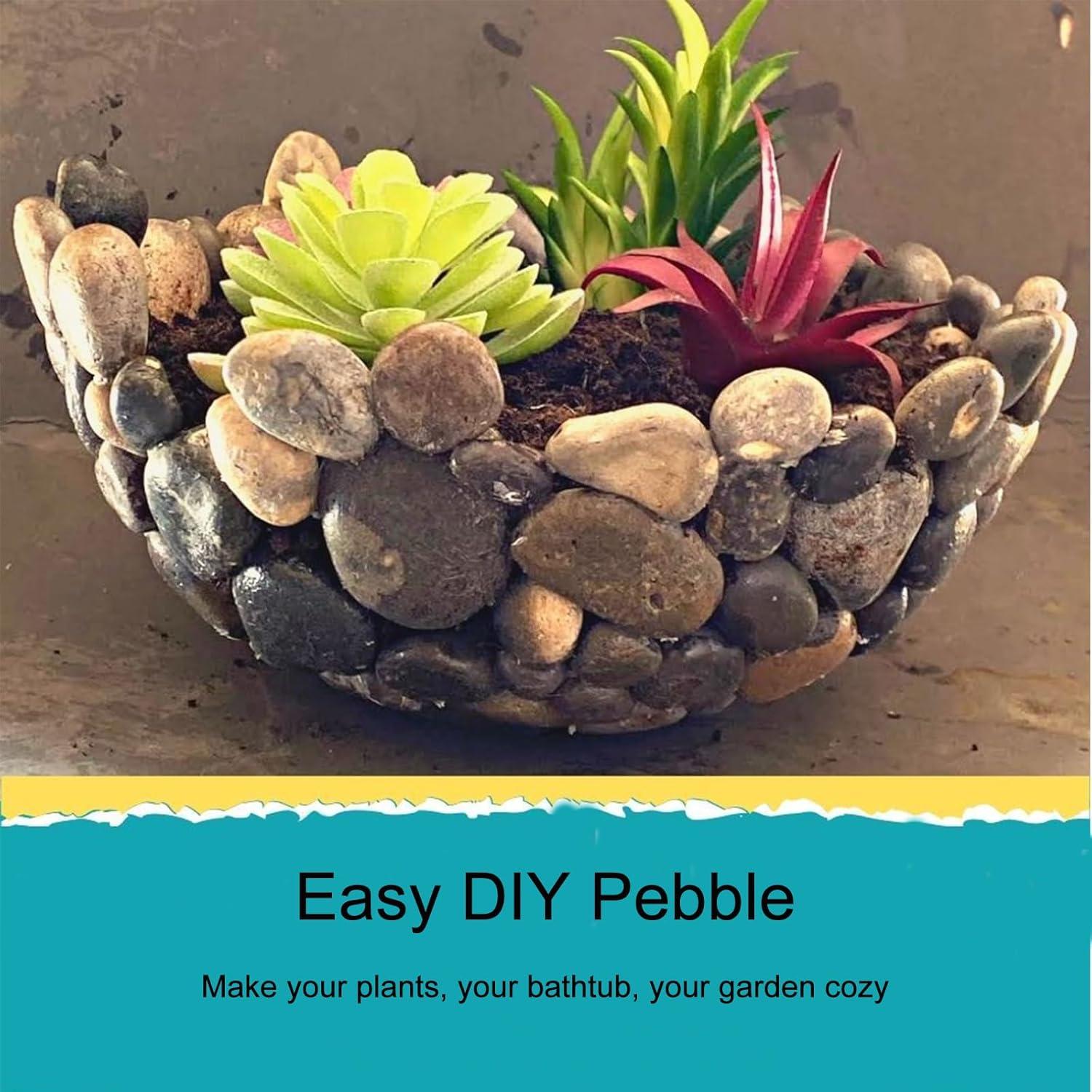 1.1LBS Polished River Rocks for Landscaping Decorative Pebble Stones for Plants Indoor Succulent Garden Patio Landscaping Decorative Ornamental Pebbles