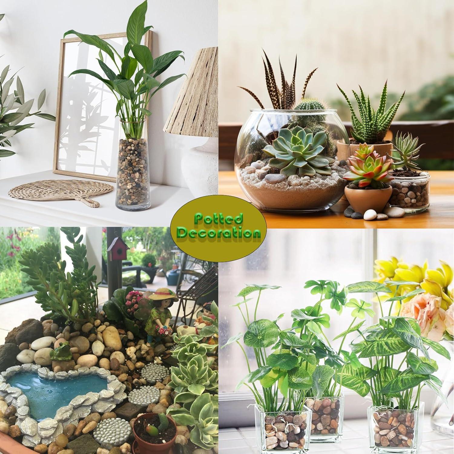 1.1LBS Polished River Rocks for Landscaping Decorative Pebble Stones for Plants Indoor Succulent Garden Patio Landscaping Decorative Ornamental Pebbles