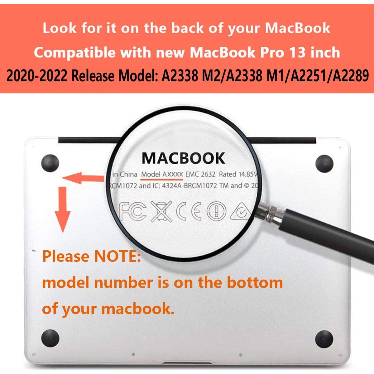 CISSOOK Hard Shell Case for MacBook Pro 13 inch A2338 A2289 A2251 2025-2020 Released, Cherry Floral Beauty Cover with Keyboard Cover and Screen Protector for MacBook Pro 13 M1 M2 - Cherry Blossoms